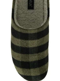 Lotus Green Textile Mule Slippers^ Slippers|Slippers