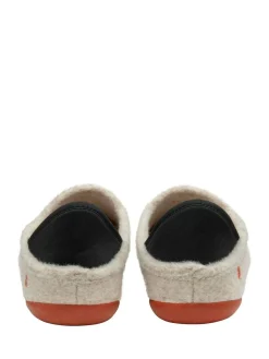 Outlet Lotus Natural Textile Flat Slippers