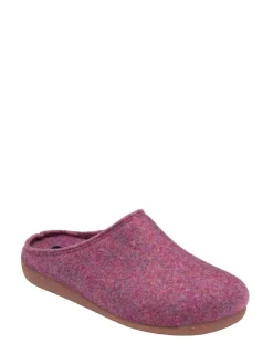 Discount Lotus Purple Textile Mule Slippers