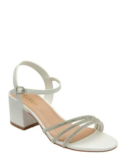 Hot Lotus White Heeled Occasion Sandals