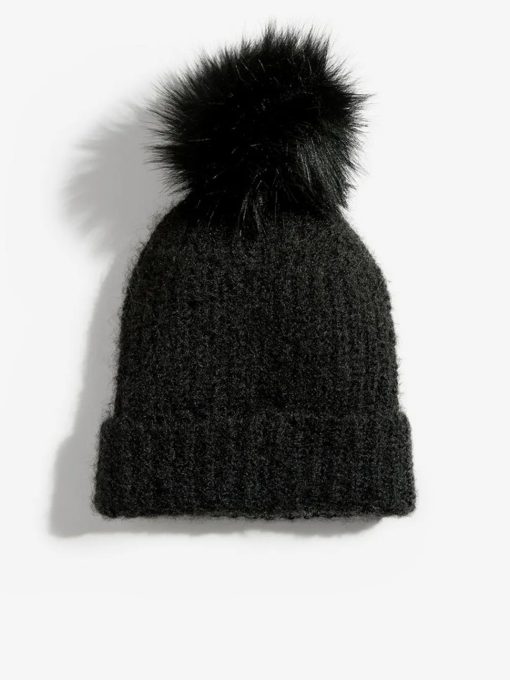 Online Love & Roses Black Cosy Pom Hat