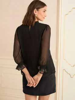 Love & Roses Embellished 3/4 Flute Sleeve Blouse^Women Occasionwear|Blouses & Shirts