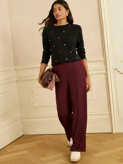 Love & Roses Embroidered Detail Knitted Jumper^Women Nightwear|Knitwear