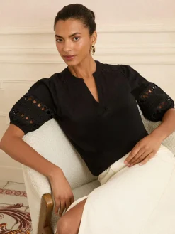 Love & Roses V-Neck Jersey T-Shirt^Women Tops & T-Shirts