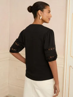 Love & Roses V-Neck Jersey T-Shirt^Women Tops & T-Shirts