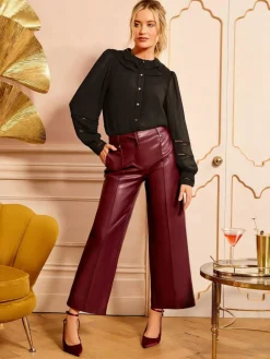 Love & Roses Long Sleeve Frill Collar Blouse^Women Blouses & Shirts