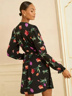 Love & Roses V-Neck Mini Dress^Women Dresses|Occasion Dresses