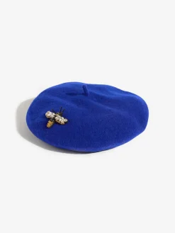 Discount Love & Roses Beret Hat Blue Embellished