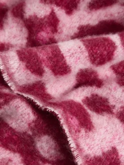 Outlet Love & Roses Burgundy Leopard Print Brushed Scarf
