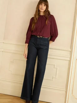 Love & Roses 3/4 Sleeve Scallop Detail Blouse^Women Tops & T-Shirts|Blouses & Shirts