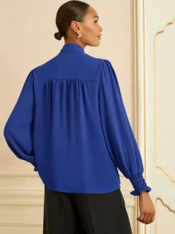 Love & Roses Petite Long Sleeve Pussybow Blouse^Women Blouses & Shirts