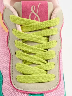 Love & Roses Mix Material Retro Comfort Jogger Trainers^Women Sneakers