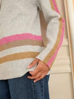 Love & Roses Stripe Metallic Hoodie^Women Hoodies & Sweatshirts|Sportswear