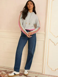 Love & Roses Stripe Metallic Hoodie^Women Hoodies & Sweatshirts|Sportswear