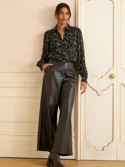 Sale Love & Roses Button Through Long Sleeve Shirt Khaki Green