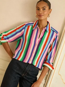 Love & Roses Long Sleeve Button Through Shirt^Women Tops & T-Shirts|Blouses & Shirts