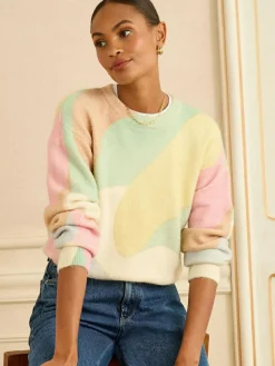 Love & Roses Multicoloured Cosy Print Knitted Jumper^Women Nightwear|Knitwear