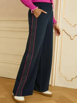 Love & Roses Contrast Side Stripe Wide Leg Trousers^Women Pants