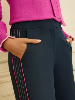 Love & Roses Contrast Side Stripe Wide Leg Trousers^Women Pants