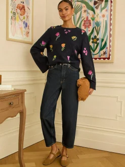 Love & Roses Embroidered Detail Knitted Jumper^Women Nightwear|Knitwear