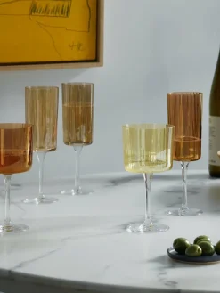 LSA International Gems Assorted Set of 210ml Champagne Flute^ Branded Kitchenware|Glassware