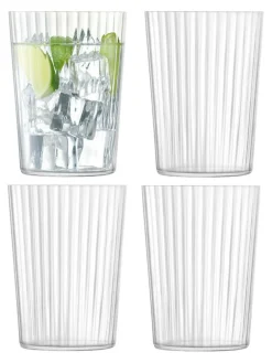 LSA International Clear Gio Line Tumbler 560ml Set of 4^ Glassware