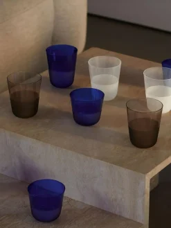 LSA International Cobalt Blue Arc Contrast Tumblers Set of 2 260ml^ Glassware