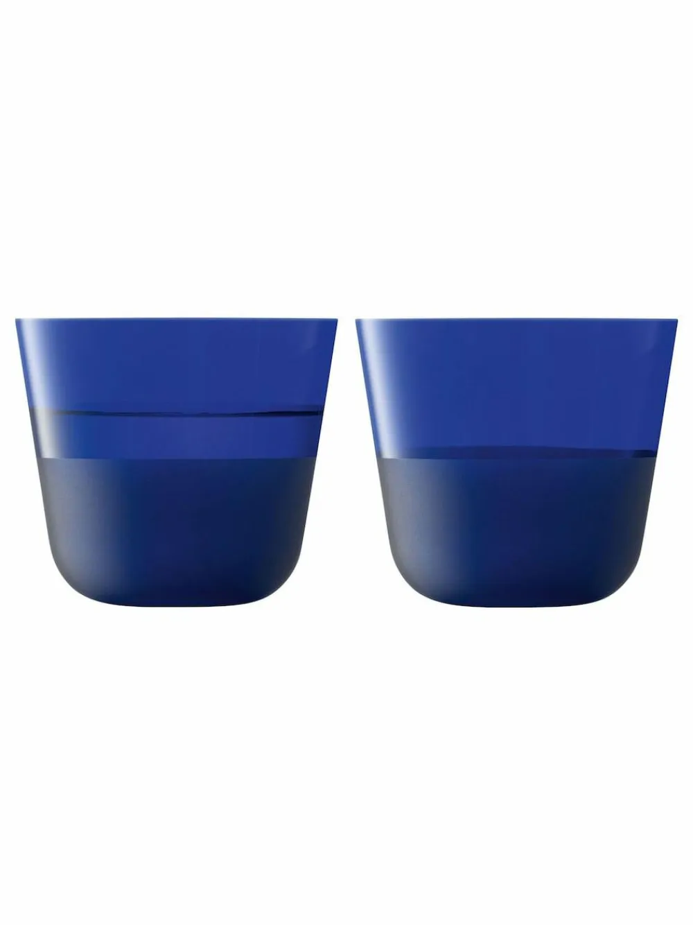 LSA International Cobalt Blue Arc Contrast Tumblers Set of 2 260ml^ Glassware