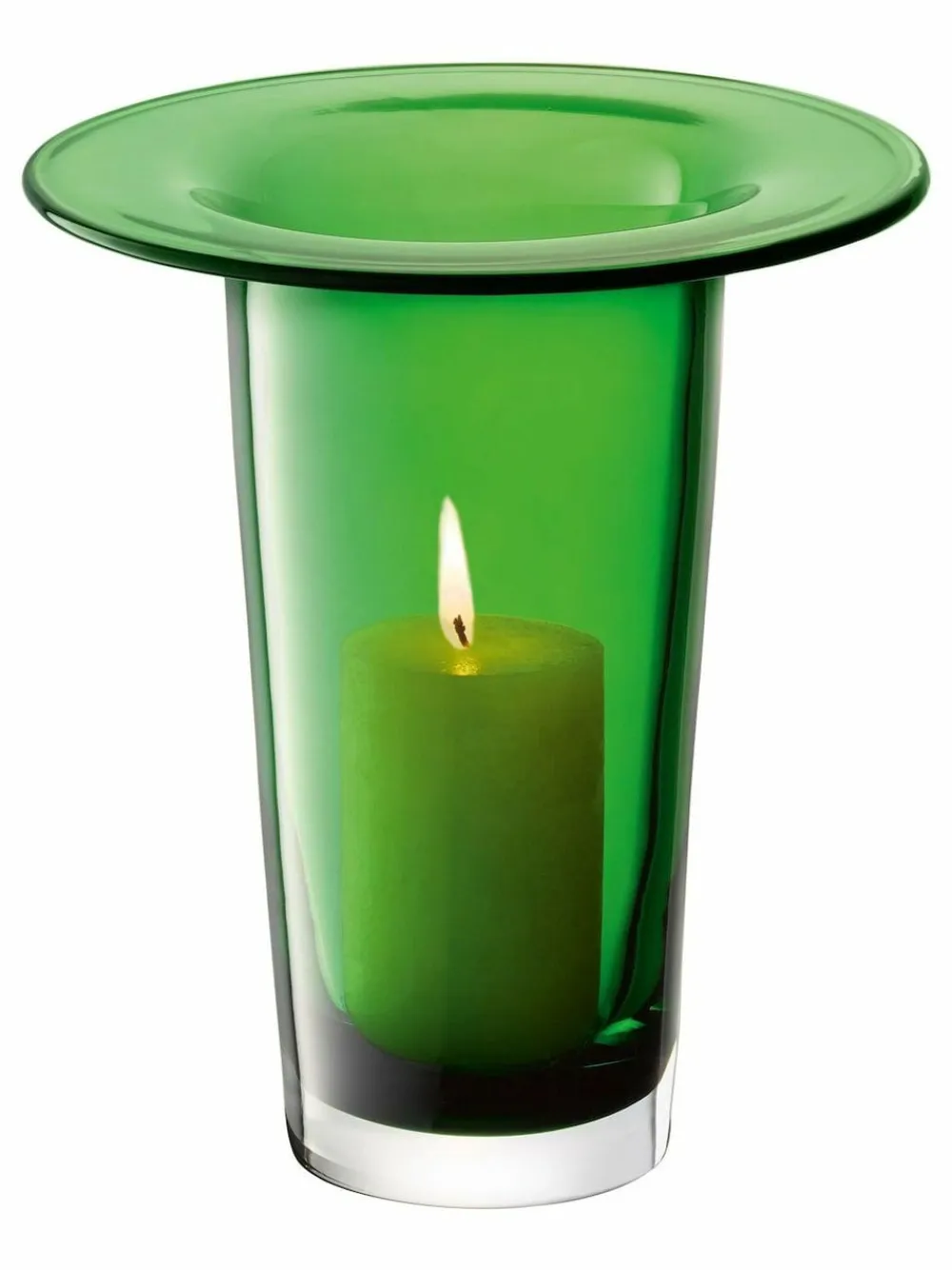 New LSA International Victoria Lantern Vase H26cm Fern Green