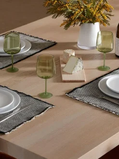 Clearance LSA International Arc Contrast Wine Glasses Set of 2 330ml Moss Green