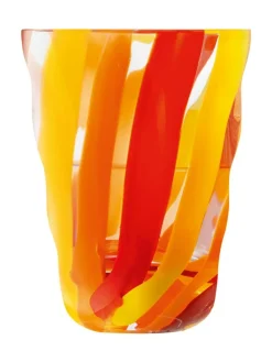 New LSA International Set of 2 Folk Tumblers 280ml Orange