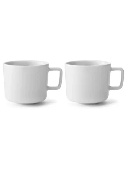 LSA International Set of 2 Collective Coffee and Tea Cups 260ml White