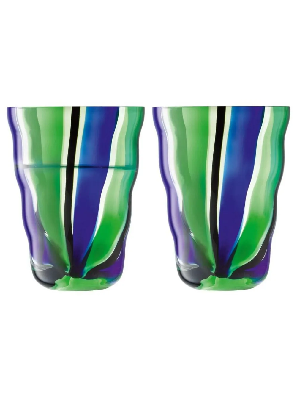 LSA International Set of 2 Folk Tumblers 280ml Blue