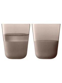 LSA International Set of 2 Arc Contrast Tumblers 380ml^ Glassware