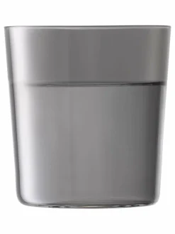 LSA International Set of 2 Grey Lunar Tumblers 390ml^ Glassware