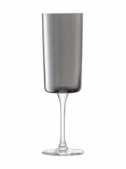 Clearance LSA International Set of 2 Grey Lunar Champagne Flutes 210ml