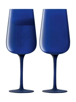 LSA International Set of 2 Arc Contrast Flute Glasses 280ml^ Glassware|Branded Kitchenware