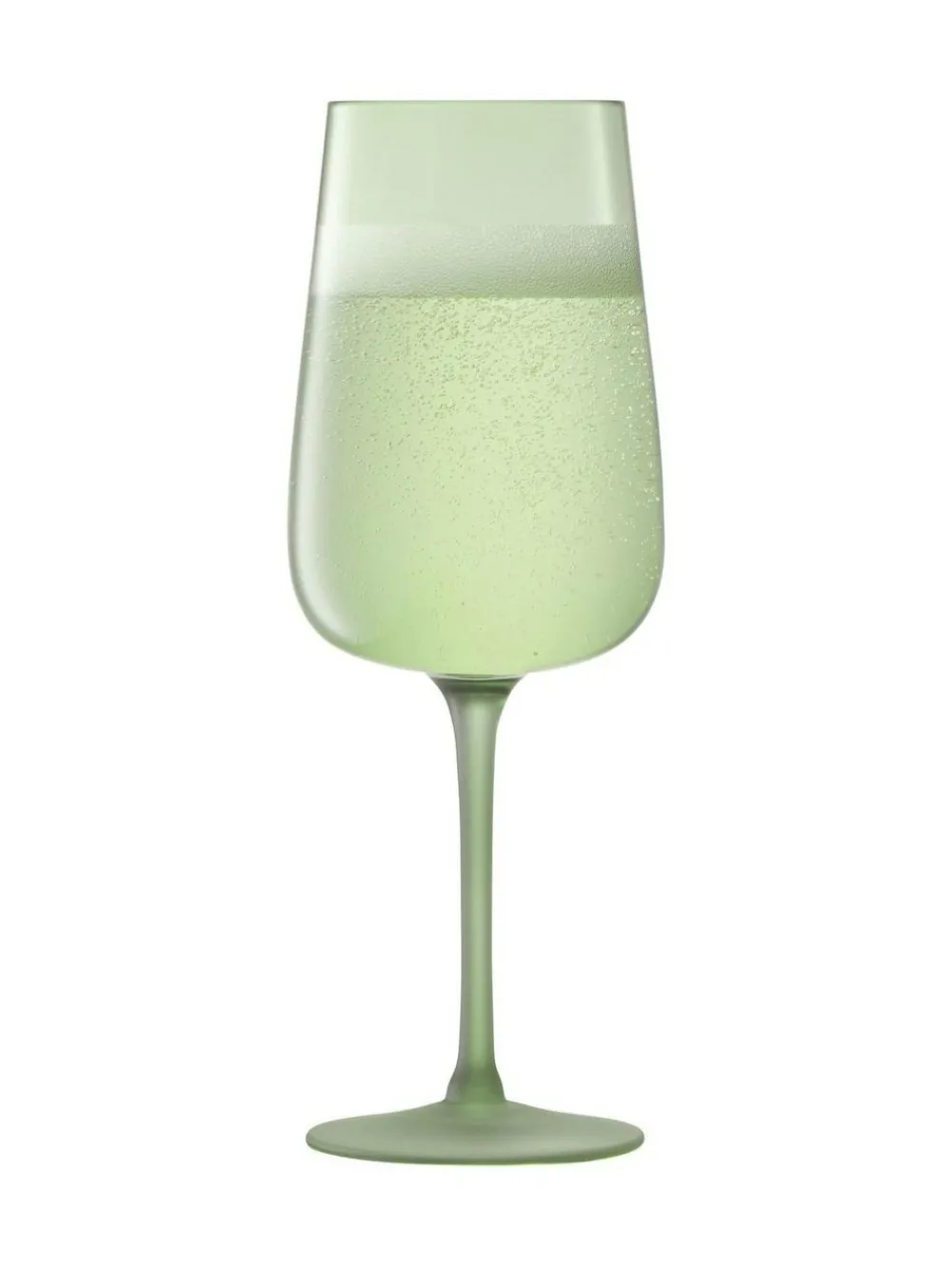 Online LSA International Set of 2 Arc Contrast Flute Glasses 280ml Moss Green