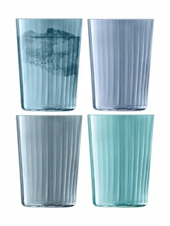 Clearance LSA International Set of 4 Gems Tumblers 560ml Assorted Sapphire