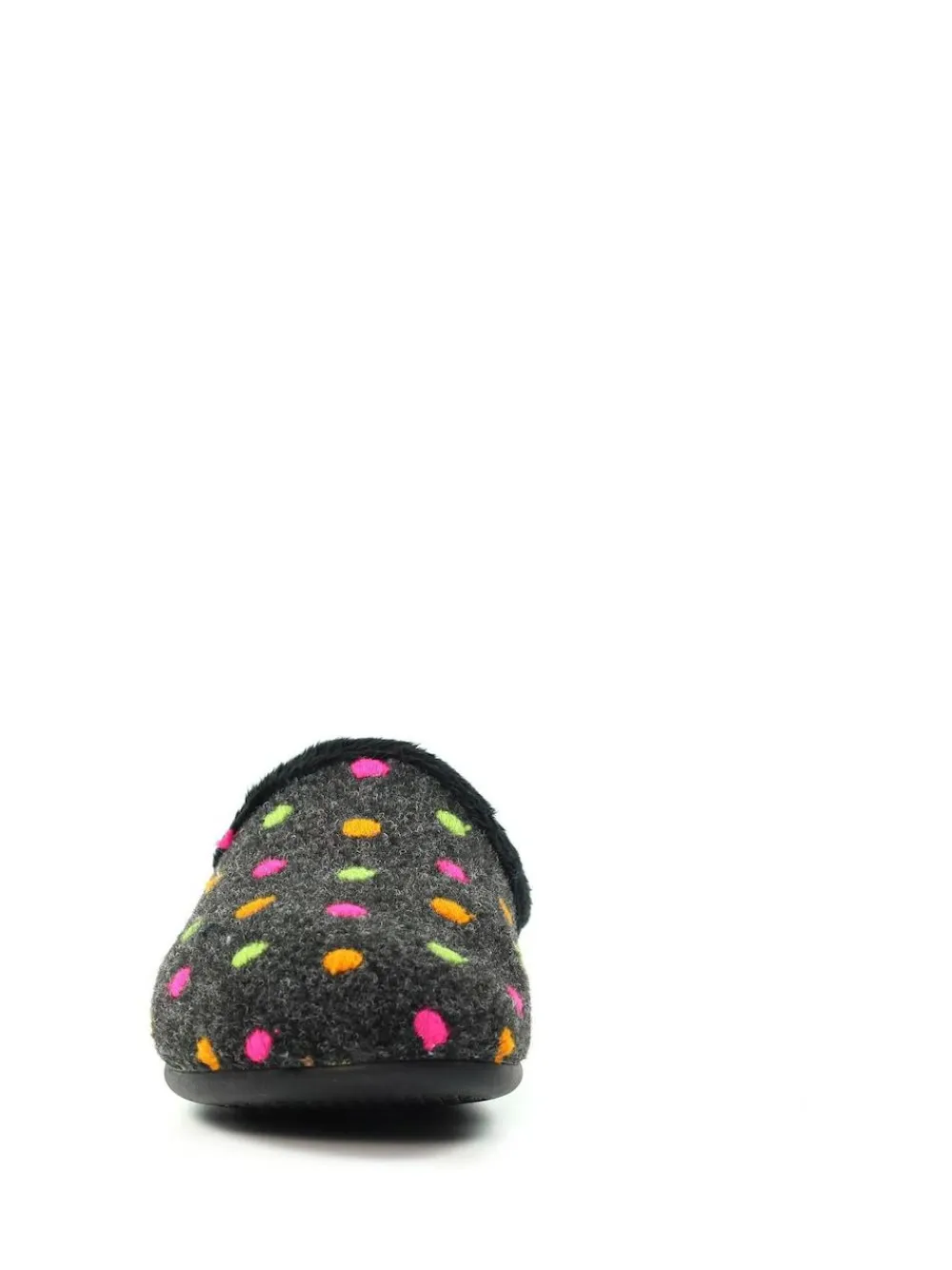 Lunar Black Peanut Polka Dot Mule Slippers^Women Slippers