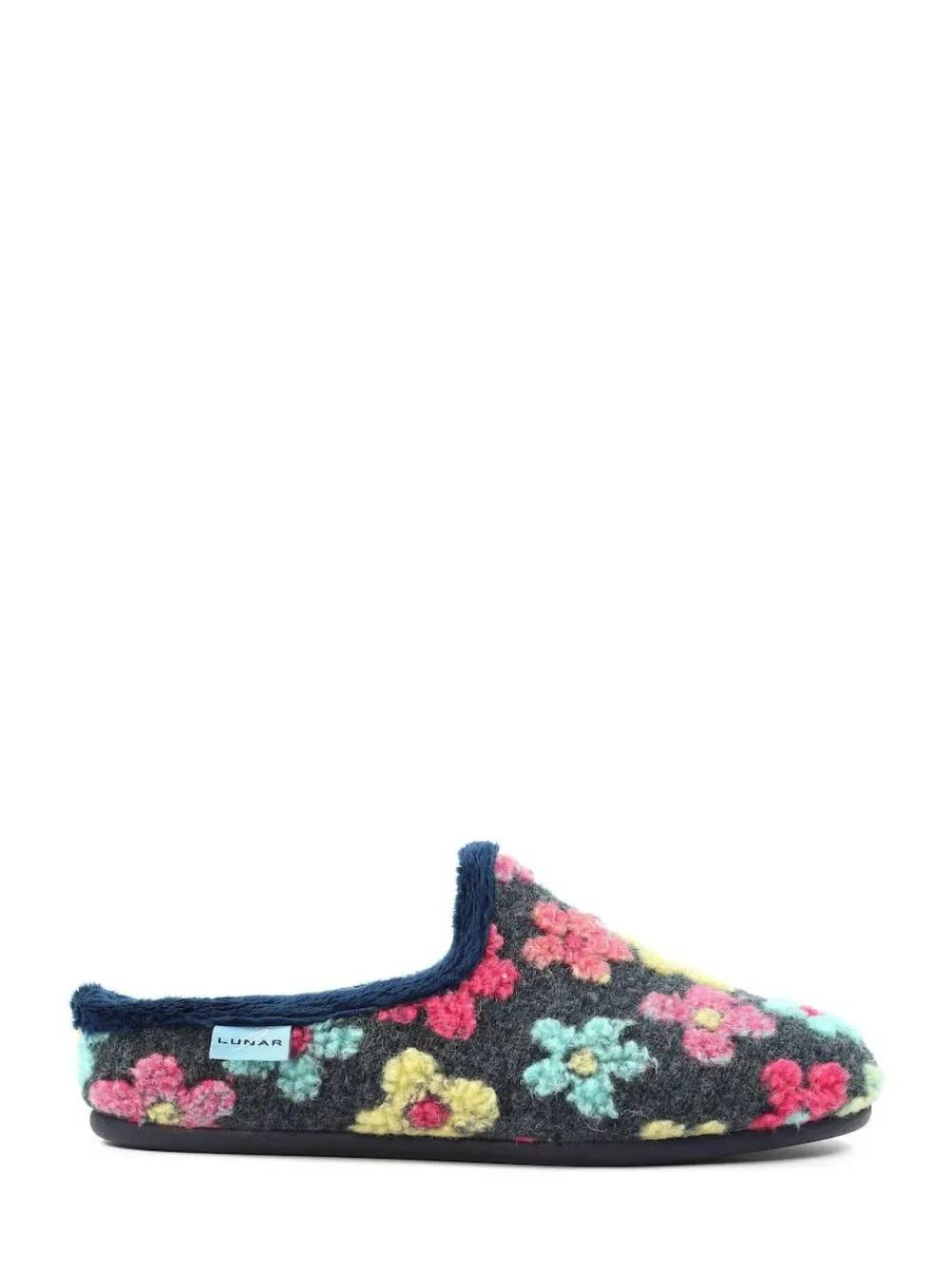 Lunar Blue Dolly Flower Mule Slippers^Women Slippers
