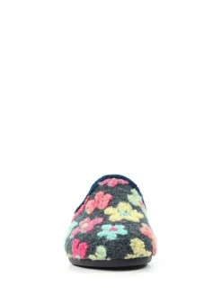 Lunar Blue Dolly Flower Mule Slippers^Women Slippers