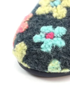 Lunar Blue Dolly Flower Mule Slippers^Women Slippers