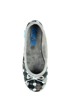 Online Lunar Ladies Ballerina Slippers Grey