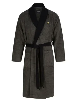 Lyle & Scott Adrian Bathrobe Black