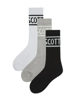 Lyle & Scott Black Blaze Cotton Sports Socks 3 Pack^BOY Socks