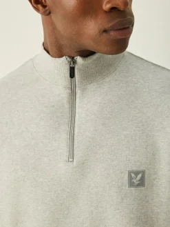 Sale Lyle & Scott Loungewear Quarter Zip Sweatshirt Grey