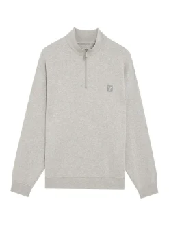 Sale Lyle & Scott Loungewear Quarter Zip Sweatshirt Grey