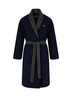 Lyle & Scott Adrian Bathrobe Navy Blue