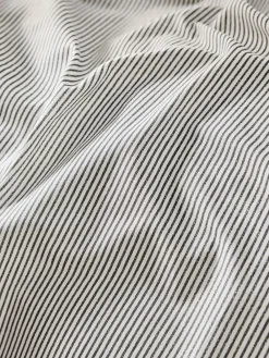 Best MADE.COM Ansel Stripe 100% Cotton Duvet Cover and Pillowcase Set Grey